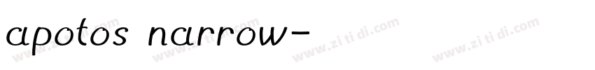 apotos narrow字体转换